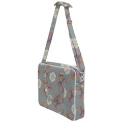 Flowers Leaves  Floristic Pattern Cross Body Office Bag by SychEva