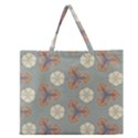 Flowers leaves. floristic pattern Zipper Large Tote Bag View1