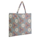 Flowers leaves. floristic pattern Zipper Large Tote Bag View2