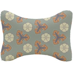 Flowers Leaves  Floristic Pattern Seat Head Rest Cushion by SychEva