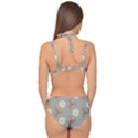 Flowers leaves. floristic pattern Double Strap Halter Bikini Set View2