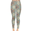 Flowers leaves. floristic pattern Inside Out Leggings View3