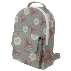 Flowers Leaves  Floristic Pattern Flap Pocket Backpack (small) by SychEva