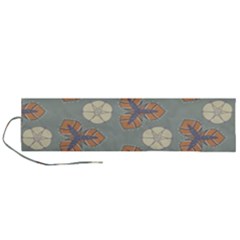 Flowers Leaves  Floristic Pattern Roll Up Canvas Pencil Holder (l) by SychEva