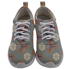 Flowers Leaves  Floristic Pattern Mens Athletic Shoes by SychEva