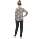 Flowers leaves. floristic pattern Kids  Long Mesh Tee View2