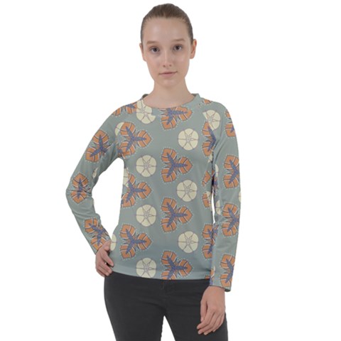 Flowers Leaves  Floristic Pattern Women s Long Sleeve Raglan Tee by SychEva