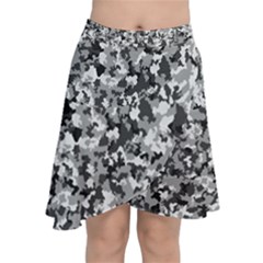 Camouflage Bw Chiffon Wrap Front Skirt by JustToWear