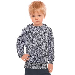 Camouflage Bw Kids  Hooded Pullover by JustToWear