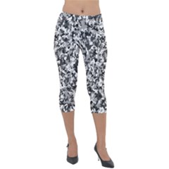 Camouflage Bw Lightweight Velour Capri Leggings  by JustToWear