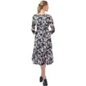 Camouflage BW Ruffle End Midi Chiffon Dress View2