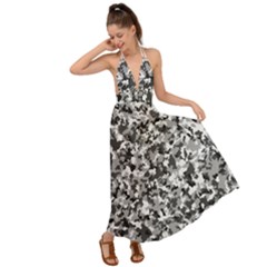 Camouflage Bw Backless Maxi Beach Dress by JustToWear