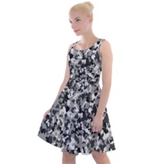 Camouflage Bw Knee Length Skater Dress by JustToWear