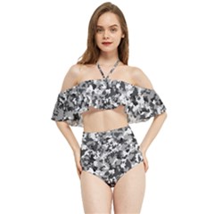 Camouflage Bw Halter Flowy Bikini Set 