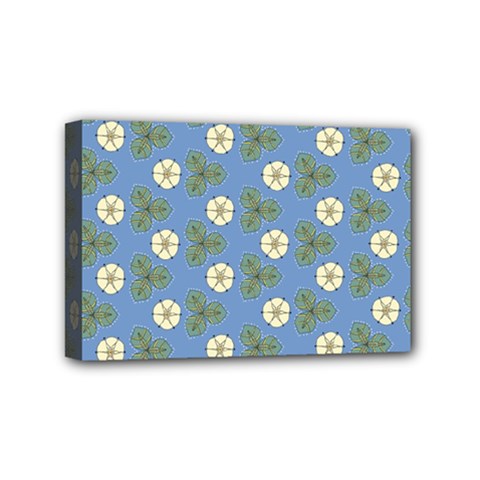 Flowers Leaves  Floristic Pattern Mini Canvas 6  X 4  (stretched) by SychEva