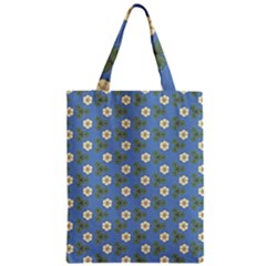 Flowers Leaves  Floristic Pattern Zipper Classic Tote Bag by SychEva