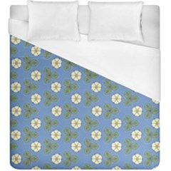 Flowers Leaves  Floristic Pattern Duvet Cover (king Size) by SychEva