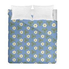 Flowers Leaves  Floristic Pattern Duvet Cover Double Side (full/ Double Size) by SychEva