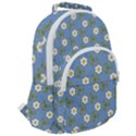 Flowers leaves. floristic pattern Rounded Multi Pocket Backpack View2