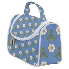 Flowers Leaves  Floristic Pattern Satchel Handbag by SychEva