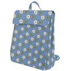 Flowers Leaves  Floristic Pattern Flap Top Backpack by SychEva