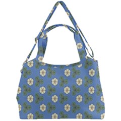 Flowers Leaves  Floristic Pattern Double Compartment Shoulder Bag by SychEva