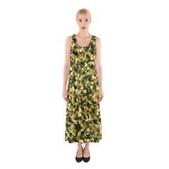 Camouflage Sand  Sleeveless Maxi Dress by JustToWear