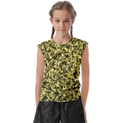 Camouflage Sand  Kids  Raglan Cap Sleeve Tee