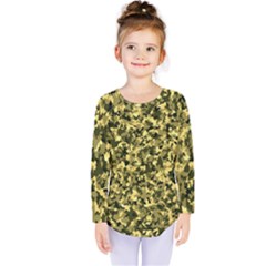 Camouflage Sand  Kids  Long Sleeve Tee