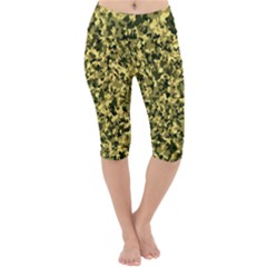 Camouflage Sand  Lightweight Velour Cropped Yoga Leggings by JustToWear