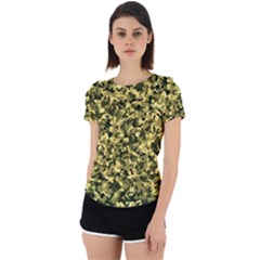 Camouflage Sand  Back Cut Out Sport Tee by JustToWear