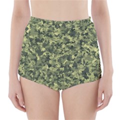 Camouflage Green High-waisted Bikini Bottoms by JustToWear