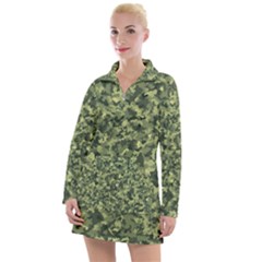 Camouflage Green Women s Long Sleeve Casual Dress by JustToWear