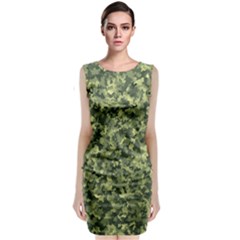 Camouflage Green Classic Sleeveless Midi Dress by JustToWear