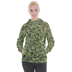 Camouflage Green Women s Hooded Pullover