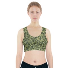 Camouflage Green Sports Bra With Pocket by JustToWear