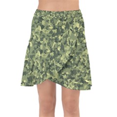 Camouflage Green Wrap Front Skirt by JustToWear