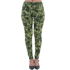 Camouflage Green Lightweight Velour Leggings by JustToWear