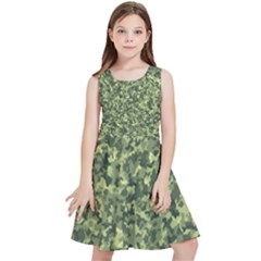 Camouflage Green Kids  Skater Dress by JustToWear