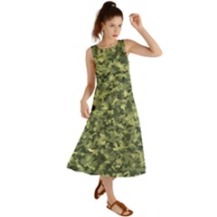 Camouflage Green Summer Maxi Dress by JustToWear