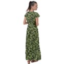 Camouflage Green Flutter Sleeve Maxi Dress View2