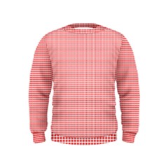 Dots Red On White Kids  Sweatshirt