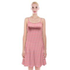 Dots Red On White Spaghetti Strap Velvet Dress by JustToWear