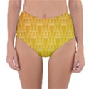 Orange Triangles Reversible High-Waist Bikini Bottoms View1