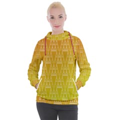 Orange Triangles Women s Hooded Pullover by JustToWear