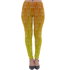 Orange Triangles Lightweight Velour Leggings