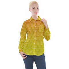 Orange Triangles Women s Long Sleeve Pocket Shirt