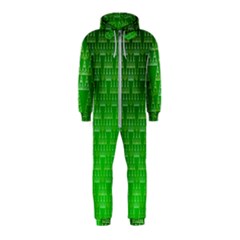 Green Triangles Hooded Jumpsuit (kids) by JustToWear