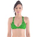 Green triangles Plunge Bikini Top View1