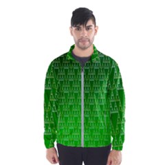 Green Triangles Men s Windbreaker